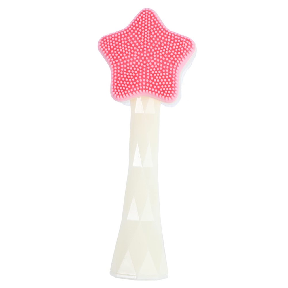 Anneome Manual Silicone Facial Cleansing Brush for Sensitive Skin Soft Dual Sided Skin Care Tool with Ergonomic Grip Portable Face Massage Cleaner for Women and Travel