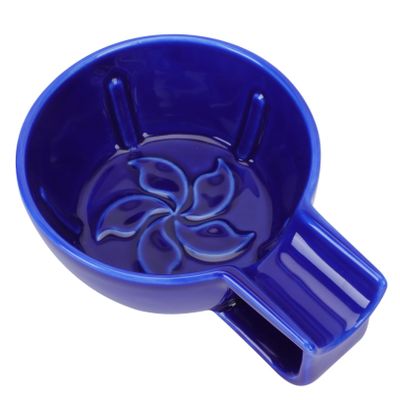 CIYODO Ceramic Shaving Soap Bowl for Men Safe Foaming Container with Large Opening and Slip Base Practical Home Barber Accessory Blue