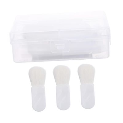 BAZEITFLOW 3pcs Mini Blush Brush with Soft Synthetic Bristles for Loose Powder Makeup Portable Womens Cosmetics Tool for Travel and Daily Face Application Random Color