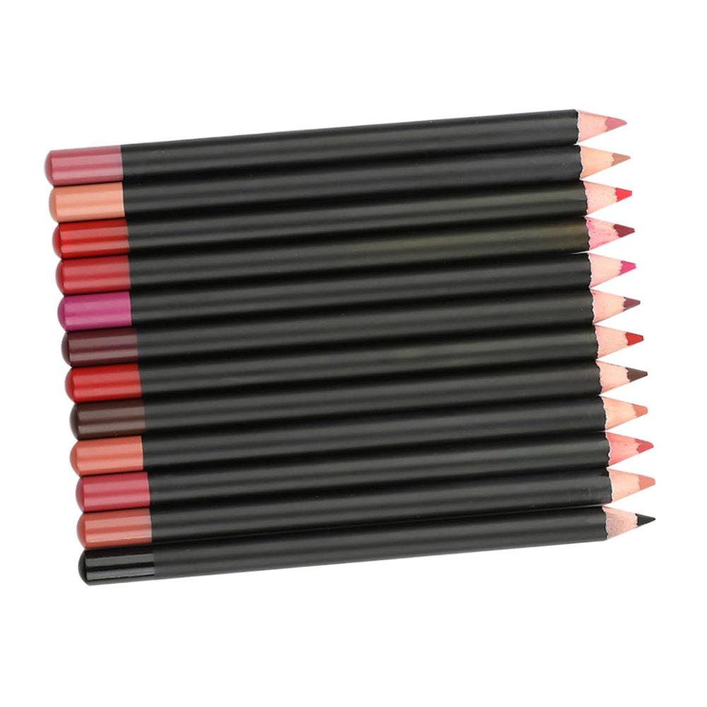 DECOMELODY 12pcs Multipurpose Matte Lip Liner Pencils Makeup Easy to Use Women Birthday Valentine