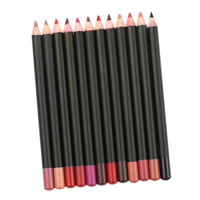 GANAZONO 12pcs Matte Lip Liner Pencils Portable Lip Shaping Makeup Easy Outline Travel Friendly Gift