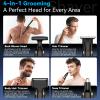 WUXO 2025 Upgraded Back Shaver for Men, LED Display Mens Back Shaver with Travel Case, Rechargeable with Long Handle, Safety Lock, IPX7, Multi-Functional Back Trimmer for Men,(Dark Black) view 2