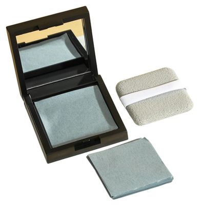 Healvian Oil Absorbing for Face Shine Oil Control Papers with Portable Mirror and Powder Puff Thin Lightweight Face Cleaning for Oily Skin Convenient Pocket for Go Use