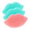BATHVEVE 3pcs Silicone Facial Brush for Deep Cleansing and Exfoliating Lips and Nose Gentle Soft Scrubber for Sensitive Skin Ergonomic Manual Face Wash Tool Random Color view 1
