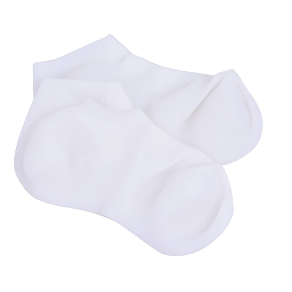 Anneome Moisturizing Treatment Socks for Feet Unisex Exfoliating Foot Care Stockings Dry Skin Protection Elastic White Socks for Soft
