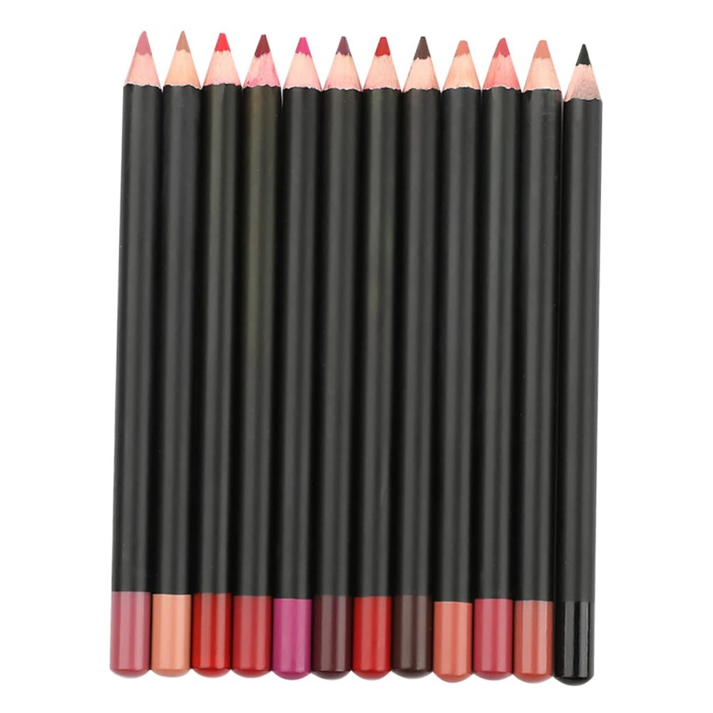 VALICLUD 12pcs Multi Functional Matte Lip Liner Pencils Smooth Lip Contour Pens with Easy to Use Longwear Makeup