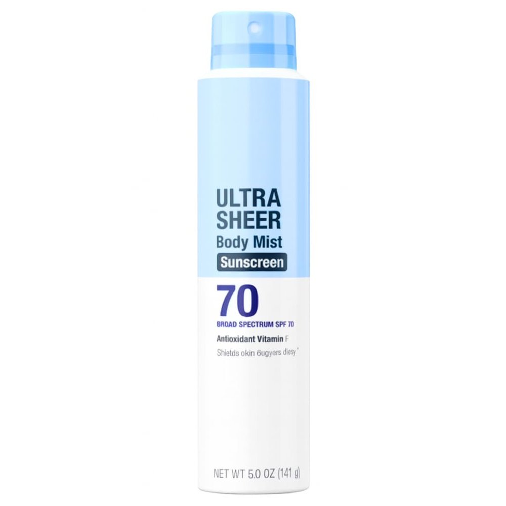 Lightweight Sunscreen Spray SPF 70, Broad Spectrum UVA/UVB Protection, Water-Resistant Face & Body Sunblock, Non-Greasy Formula, 5 oz, Suitable for All Skin Types