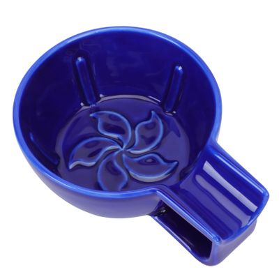 HAMPPLIES Ceramic Shaving Bowl for Men with Handle Large Capacity Foam Container for Dense Smooth Safe Surface Polished Edges for Comfortable Home Use