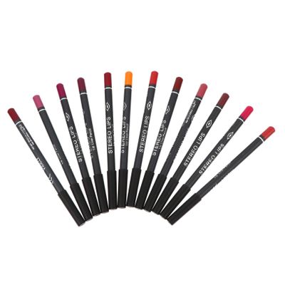 Anneome 12Pcs Matte Lip Lining Pencil Lip Shaping Pencils for Women with Smooth Texture Sweat and Color for Precise Makeup