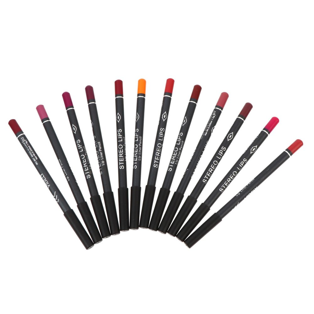 Anneome 12Pcs Matte Lip Lining Pencil Lip Shaping Pencils for Women with Smooth Texture Sweat and Color for Precise Makeup