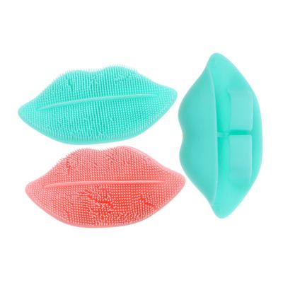Anneome 3pcs Silicone Facial Scrubber for Deep Cleansing and Lip Exfoliation Soft Stretchy Face Wash Brush for Sensitive Skin Portable Lightweight Beauty Tool for Travel and Random Color