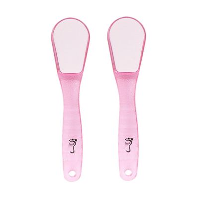 Anneome 2Pcs Maifan Stone Double Sided Foot Scrubber for Dead Skin Removal and Callus Care Pedicure Tool with Comfortable Grip Compact Lightweight Foot File for Cracked Heels Random Color