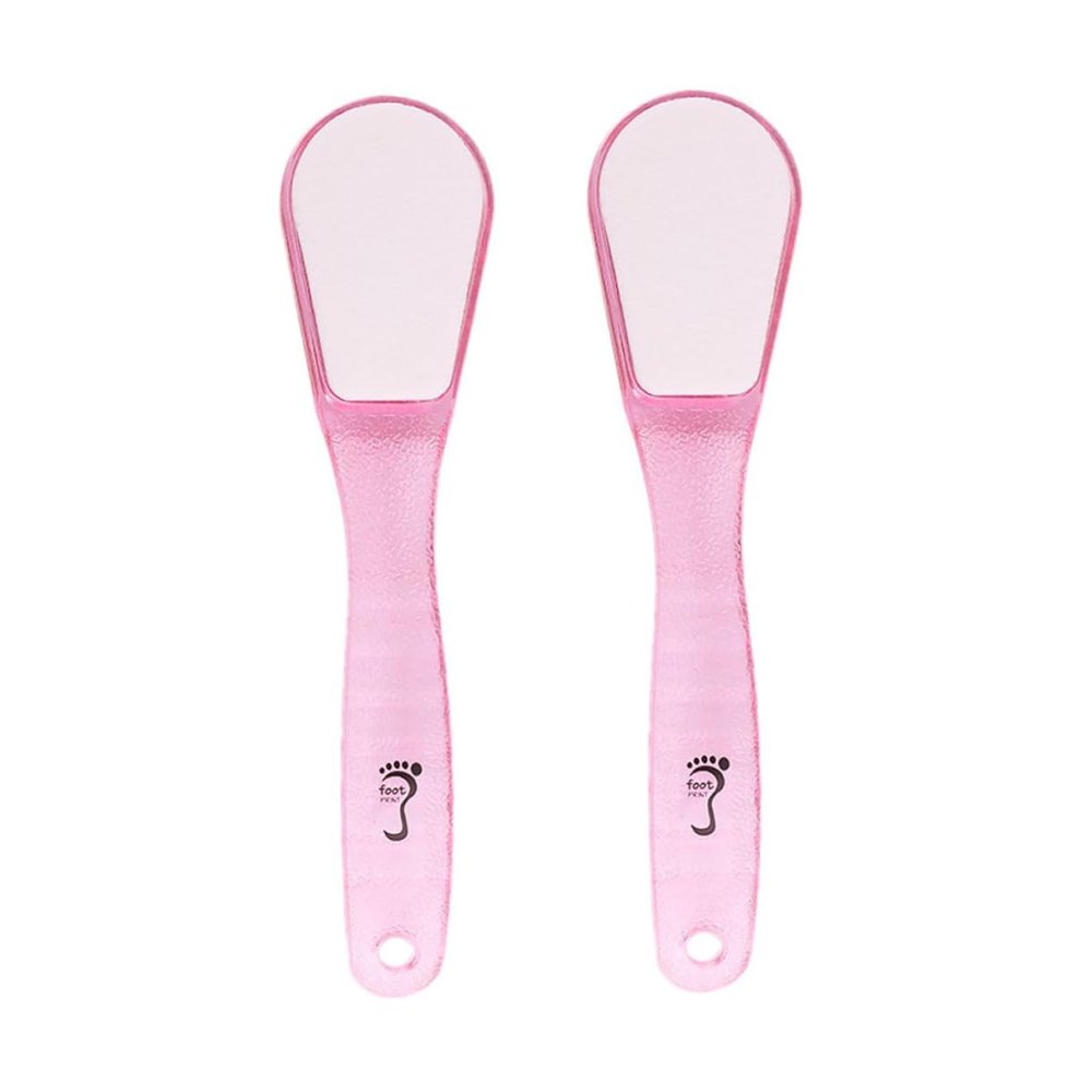 Anneome 2Pcs Maifan Stone Double Sided Foot Scrubber for Dead Skin Removal and Callus Care Pedicure Tool with Comfortable Grip Compact Lightweight Foot File for Cracked Heels Random Color