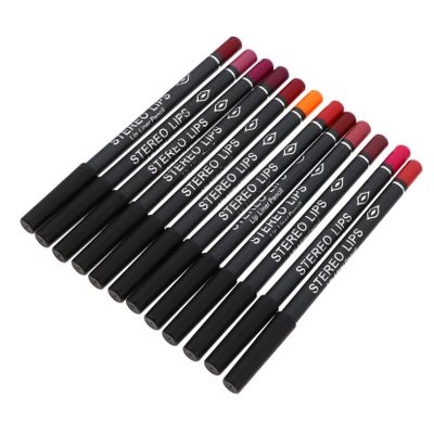 CLISPEED 12Pcs Matte Lip Liner Pencil Cosmetic Accessory for Women Precise Lip Contouring and Color Makeup Tool