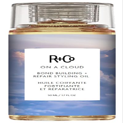 R+Co On a Cloud Bond Building Repair + Styling Oil - Lightweight Silicone-Free Hair Oil for Frizz Control, Shine, Heat & UV Protection - Strengthens & Repairs All Hair Types - 1.4 Fl Oz / 41 mL