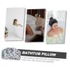 COMPUKAS PVC Bathtub Pillow for Neck Back Shoulder Support Breathable Spa Headrest for Relaxing Soaking Tub Supple Bathroom Bath Pillow for and Comfortable Bathing Experience view 2