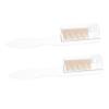 MOTHNUR 2Pcs Foldable Stainless Steel Eyebrow Comb and Eyelash Brush for Women Portable Makeup Tool for Grooming Shaping and Defining Eyebrows and Lashes Transparent White and Gold view 1