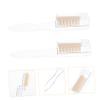 MOTHNUR 2Pcs Foldable Stainless Steel Eyebrow Comb and Eyelash Brush for Women Portable Makeup Tool for Grooming Shaping and Defining Eyebrows and Lashes Transparent White and Gold view 3