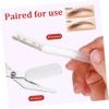 Anneome Eyebrow Shaping Kit with Scissors and Trimmers Safe Design Non Slip Handle Transparent for Precise Brow Grooming and Easy Use by Women and Men view 4