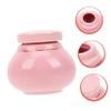 Didiseaon Ceramic Chinese Medicine Powder Jar with Airtight Spiral Lid Refillable Portable Cream Storage Container for Travel and Home Use Lotion and Mask Holder in Pink view 3