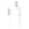 FIXOSHEE 2Pcs Metal Eyebrow Comb and Eyelash Comb Foldable Stainless Steel Makeup Tool for Precise Grooming Ergonomic Design for Womens Lash and Brow Styling Transparent White and Gold view 1