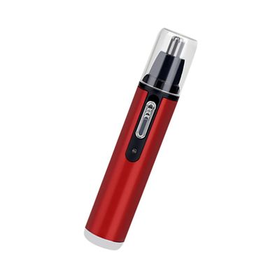 Beaupretty USB Rechargeable Electric Nose Hair and Eyebrow Trimmer for Men and Women Quiet Micro Motor Compact Facial Hair Remover Red Yd Model