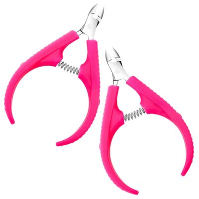 CTIRCHIU 2Pcs Spring Cuticle Trimmer Nail Art Tool with Handle Professional Manicure Dead Skin Scissors for Precise Nail Cuticle Cleaning and Trimming Lightweight and Accessory for Home and