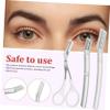 COMPUKAS Eyebrow Trimmer Kit Transparent with Razor and Scissors for Precise Shaping Safe Flexible Grooming Tool for Tail and Peak Trimming Lightweight Portable Beauty Accessory view 3
