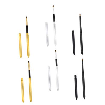 ARTSEWPLY 6Pcs Retractable Lipstick Applicator with Skin Friendly Bionic Wool Heads Portable Makeup Lip Brushes for Travel Professional Use and Women