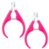 ERINGOGO 2Pcs Professional Cuticle Nipper with Ergonomic Handles Stainless Steel Dead Skin Remover for Manicure and Pedicure Non Slip Trimmer for Precise Nail Care at Home Salon view 1