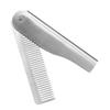COOPHYA Stainless Steel Folding Pocket Comb for Men Travel Beard and Mustache Grooming Fine Tooth Detangling Styling Tool Lightweight and Portable Silver view 1