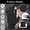 Segbeauty 8 Counts Black Cotton Gloves Touchscreen for Women and Men, 4 Pairs Hand Moisturizer Gloves with Elastic Band, Soft Sleeping Glove for Dry Hands Overnight, Spa Lotion Cotton Glove Liners view 3