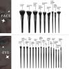 HGHDBT 40Pcs Black Makeup Brushes Set Professional Makeup Kit Multi-functional Makeup Tool Set with Case Facial Makeup Accessories, Foundation Makeup Brush Kit Eye and Face Make up Brushes & Tools view 3