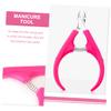 BEBEMOKO 2Pcs Professional Cuticle Cutter with Handles Stainless Steel Dead Skin Remover and Nail Art Accessory for Manicure and Pedicure Trimming view 2