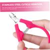 BEBEMOKO 2Pcs Professional Cuticle Cutter with Handles Stainless Steel Dead Skin Remover and Nail Art Accessory for Manicure and Pedicure Trimming view 3