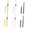 BATHVEVE 6Pcs Retractable Lip Brushes Makeup Tool for Women Dual Ended Non Stick Lipstick Applicators with Soft Bionic Wool Heads in Gold Silver Black Portable Cosmetic Beauty Kit view 1