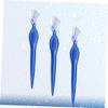 HEALEEP 3Pcs Stainless Steel Eyebrow Razors Lightweight Precise Trimmers with Non Slip Grip for Women and Beauty Makeup Tools in Transparent Blue view 2