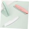 Beaupretty 6pcs Eyebrow Shavers Foldable Facial Hair Razors with Non Slip Grip Trimmers for Precise Eyebrow Shaping at Home Portable Lightweight Design in Pink White Green view 3