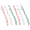 Ipetboom 6pcs Foldable Eyebrow Shavers for Women Portable Facial Hair Trimmers with Small Head for Precise Detailing Non Slip Grip Razors in Pink White Green for Professional Grooming view 1
