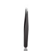 MENGKK Tweezers Stainless Steel Eyebrow Tweezer Hair Pluckers Clip Eyebrow Trimmer Eyelash Extension Clip Makeup Beauty Repair for Eyebrow Too(Black02) view 1