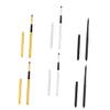 COSMEVIVI 6Pcs Retractable Lip Brush with Lids Portable Makeup Applicators for Lips and Eyeshadow Travel Friendly Beauty Tools in Gold Silver and Black Colors view 1