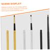 COSMEVIVI 6Pcs Retractable Lip Brush with Lids Portable Makeup Applicators for Lips and Eyeshadow Travel Friendly Beauty Tools in Gold Silver and Black Colors view 2