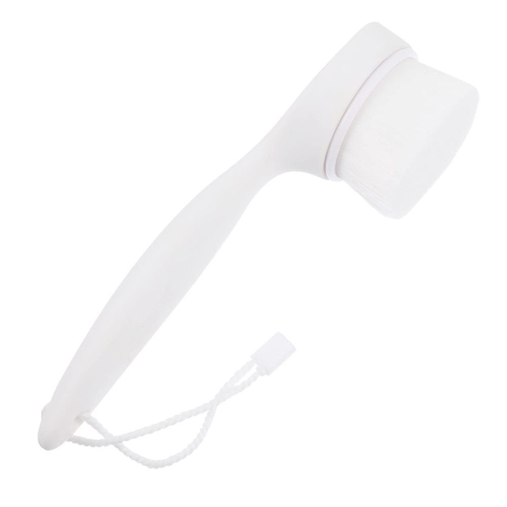 ARTSEWPLY Handheld Facial Cleansing Brush Soft Bristles Deep Pore Exfoliator for Women and Portable Manual Face Washing Scrubber for Gentle Skin Massage and Blackhead Prevention White