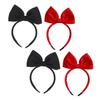 NIYANGLE 4Pcs Big Bow Headbands for Women Decorative Hairbands with Soft Surface Comfortable Fit Hair Decor Accessories for Parties and Festivals Multi Purpose Stylish Hair Ornament view 1
