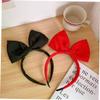 NIYANGLE 4Pcs Big Bow Headbands for Women Decorative Hairbands with Soft Surface Comfortable Fit Hair Decor Accessories for Parties and Festivals Multi Purpose Stylish Hair Ornament view 3
