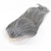 12inch Long Toupee Hair for Men Mens Human Hair Replacement System Mono Lace with PU Natural Hairline Male Hair Pieces Protesis Capilar Hombre Men's Hairpiece 8x10 Inch 1B Off Black with 60% Grey view 2