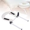Kokiya Massage Bed Face Cradle Headrest Face Pillow Support Bracket Aluminum Alloy Adjustable Foldable for Massage Chair SPA Bed, Silver White view 4