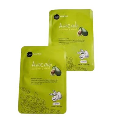 Facial Sheet Mask Avocado - Pack of 2, Moisturizing and Soothing Formula for All Skin Types, Green