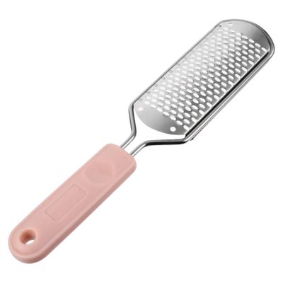 DECOMELODY Stainless Steel Foot File with Ergonomic Handle Hard Skin Remover for Callus Dead Skin and Corn Feet Pedicure Rasp Scrubber