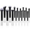 111 Transparent Makeup Brushes 22 Pcs Makeup Kit, Premium Synthetic Foundation Brush Eyeshadow Brush Make up Brushes Set With Beauty puff (Black, transparent, 22pcs) view 1